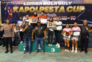 Turnamen Bola Voli “Kapolresta Cup” Polresta Banyuwangi Berakhir, Berikut Daftar Juaranya..!!