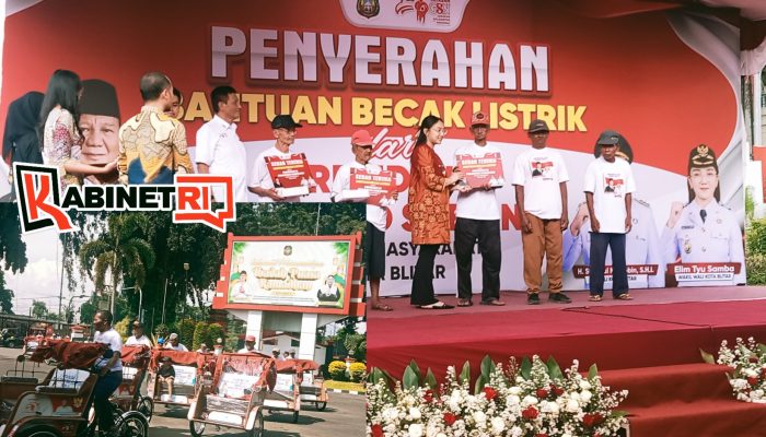 200 Becak Listrik Gratis Dibagikan di Kota Blitar, Prioritas Tukang Becak Lansia