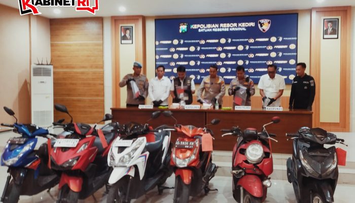 Aksi Curanmor Marak, Polres Kediri Ringkus 5 Tersangka dalam 3 Pekan