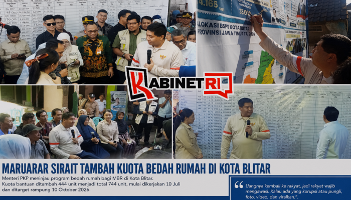 Menteri PKP Tambah Kuota Bedah Rumah di Kota Blitar Jadi 744 Unit