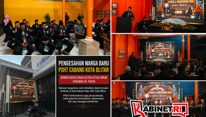 Ratusan Warga Baru PSHT Disahkan di Kota Blitar, Momen Bersejarah Era Ketua Umum Kangmas Ir. Taufik