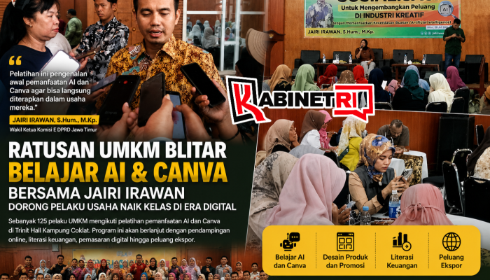 Ratusan UMKM Blitar Belajar AI dan Canva, Jairi Irawan Dorong Pelaku Usaha Naik Kelas di Era Digital