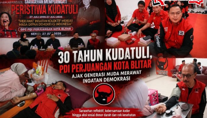 30 Tahun Kudatuli, PDI Perjuangan Kota Blitar Ajak Generasi Muda Merawat Ingatan Demokrasi