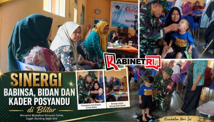 Sinergi Babinsa, Bidan dan Kader Posyandu di Blitar Perkuat Pencegahan Stunting
