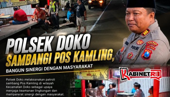 Polsek Doko Sambangi Pos Kamling, Bangun Sinergi Warga Cegah Gangguan Keamanan