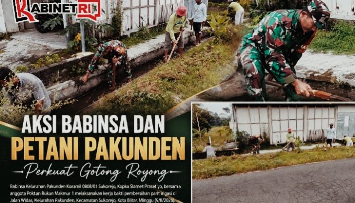 Bukan Sekadar Bersihkan Parit, Aksi Babinsa dan Petani Pakunden Perkuat Gotong Royong