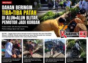Tragedi Pohon Beringin di Aloon-aloon Blitar: Pemotor Tertimpa Dahan, Motor Rusak Parah