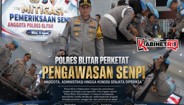 Kapolres Blitar Turun Langsung Periksa Senpi Anggota, Disiplin Jadi Perhatian