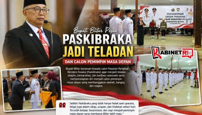 25 Paskibraka Blitar Dikukuhkan, Bakesbangpol Ungkap Alasan Pengurangan Personel