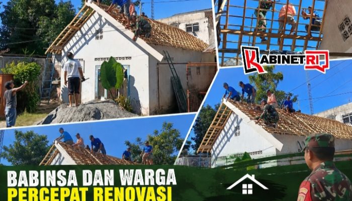 Semangat Gotong Royong di Tawangsari, Babinsa dan Warga Percepat Renovasi Rumah Tidak Layak Huni