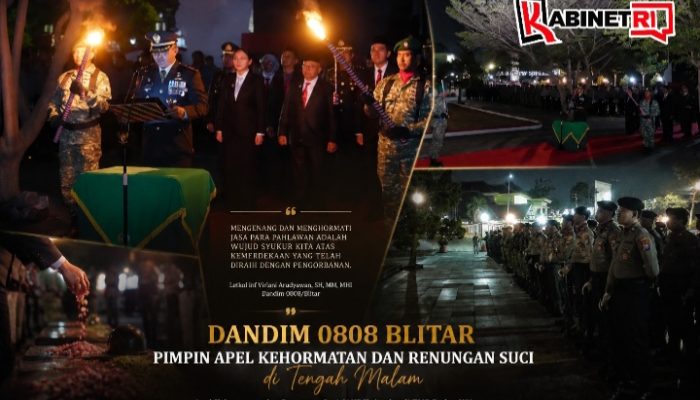 Dandim 0808 Blitar Pimpin Apel Kehormatan dan Renungan Suci di Tengah Malam