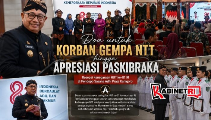 Resepsi Kenegaraan HUT ke-81 RI di Pendopo Blitar Diwarnai Doa dan Solidaritas untuk Korban Gempa NTT