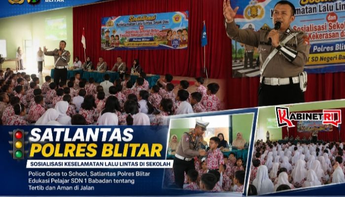 Cegah Pelanggaran Sejak Dini, Satlantas Polres Blitar Sosialisasi Keselamatan Lalu Lintas di Sekolah