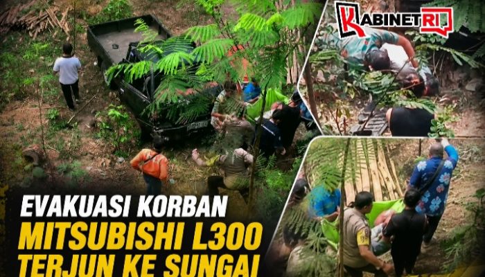 Kecelakaan Tunggal di Selopuro Blitar, L300 Tabrak Pembatas Jalan hingga Terjun ke Sungai