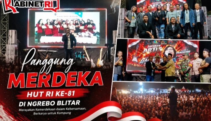 Ratusan Warga Ngrebo Blitar Meriahkan Panggung Merdeka HUT RI ke-81