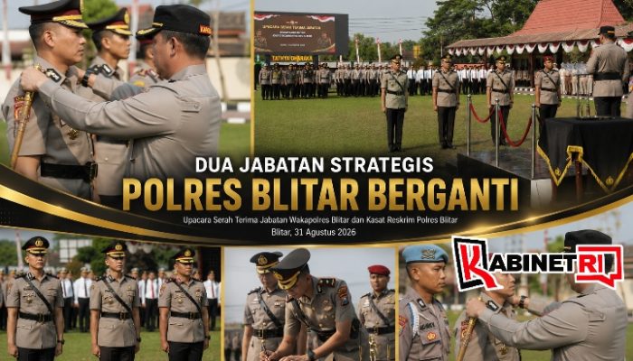 Polres Blitar Gelar Sertijab Wakapolres dan Kasat Reskrim, Ini Pejabat Barunya