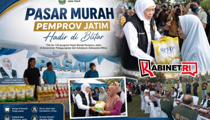 Gubernur Khofifah Pantau Pasar Murah di Panggungrejo dan Sutojayan Blitar