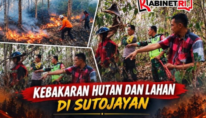 Babinsa dan Tim Gabungan Padamkan Kebakaran Lahan 2 Hektare di Kaulon-Jegu Blitar