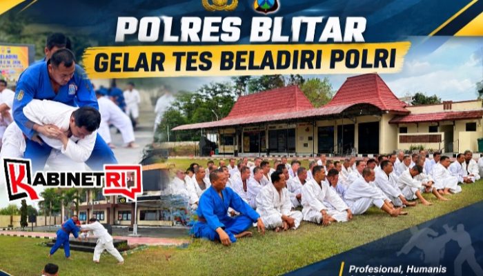 Personel Polres dan Polsek di Blitar Ikuti Tes Beladiri Polri