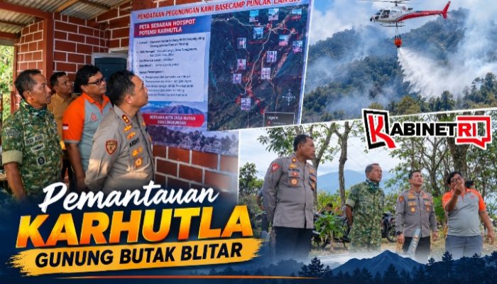 Karhutla Gunung Butak Blitar: Asap dan Titik Api Ditemukan di Petak 38,Petugas Gabungan Dirikan Posko